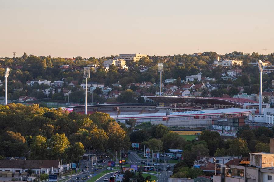Stadion Crvene zvezde Marakana u novom planu kod Autokomande